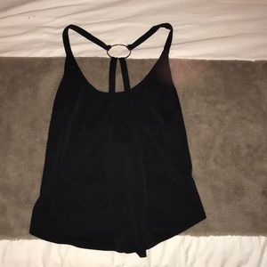 Black tank top with ring back